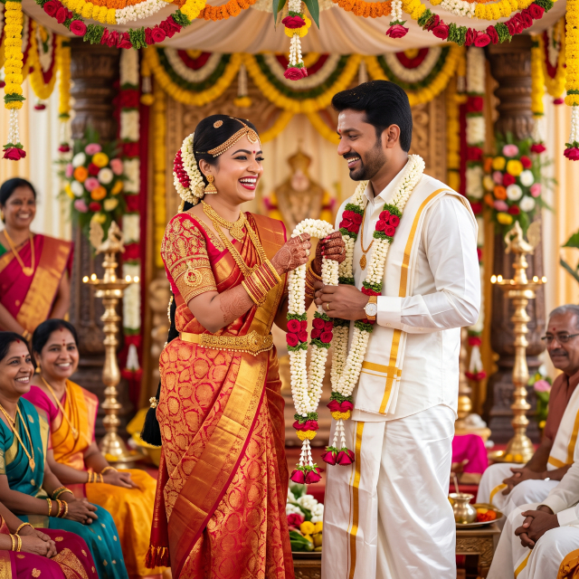 Tamil wedding couple